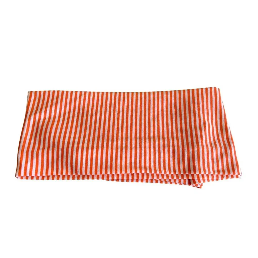 Veond Orange White Striped Infinity Scarf Soft Spring Classicore Cottagecore_6